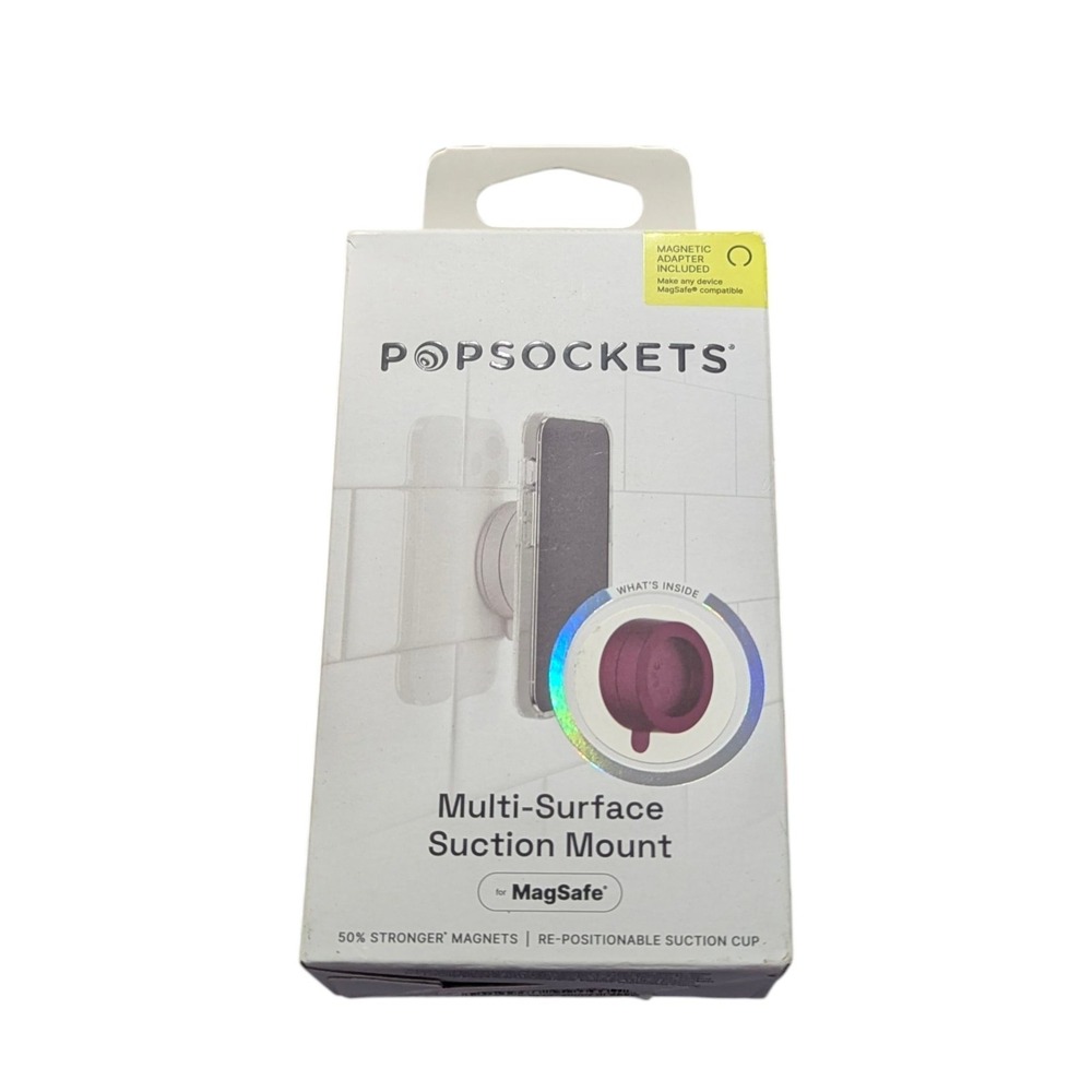 D2-O‎ PopSockets Magnetic Suction Phone Mount w/ MagSafe -Metallic Red Wine